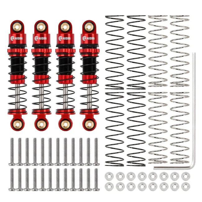 INJORA 39mm Aluminum Threaded Oil Filled Shocks for Axial SCX24