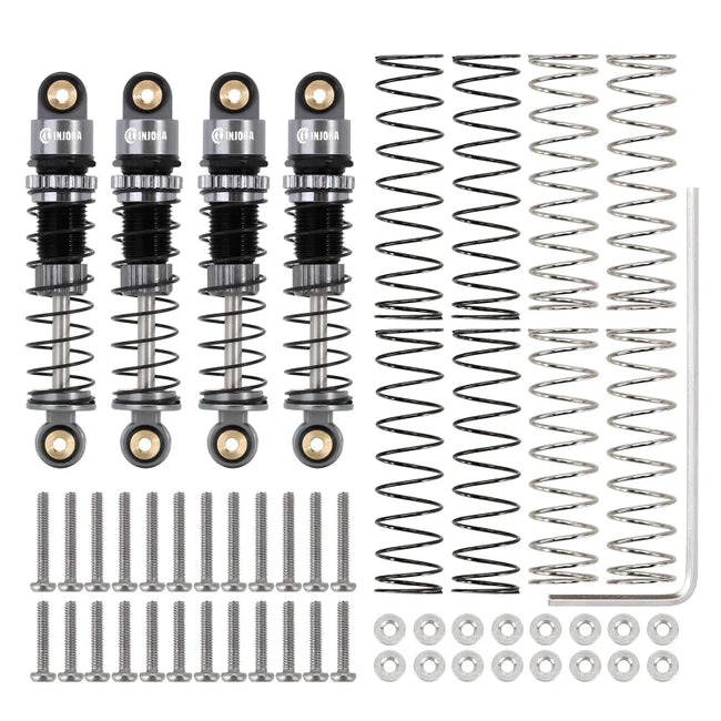 INJORA 39mm Aluminum Threaded Oil Filled Shocks for Axial SCX24