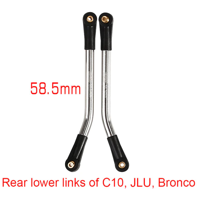 INJORA Stainless Steel High Clearance Chassis Links for SCX24 Mods