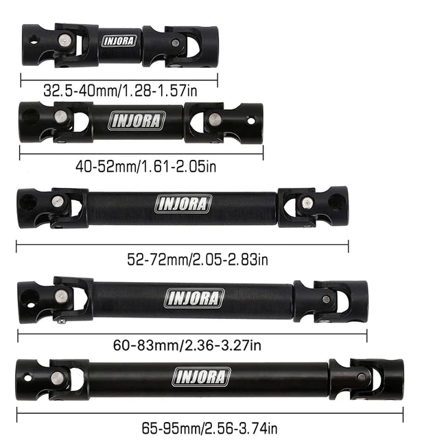 INJORA 1PCS Steel Center Drive Shaft for SCX24 Mods