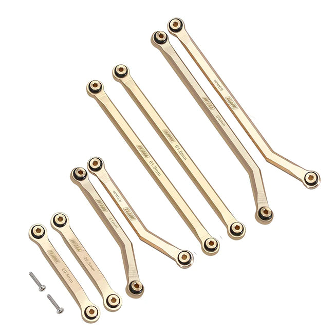 INJORA 8PCS 36g Heavy Brass High Clearance Chassis 4 Links Set for Axial SCX24 Deadbolt Betty