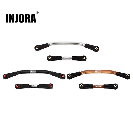 INJORA Stainless Steel Steering Link with Plastic Rod Ends for Axial SCX24