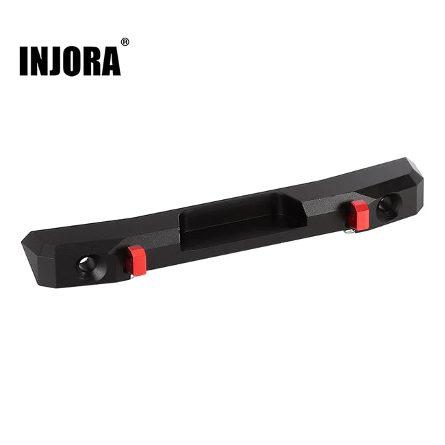 INJORA CNC Aluminum Rear Bumper with Lights for SCX24 Jeep Wrangler JLU