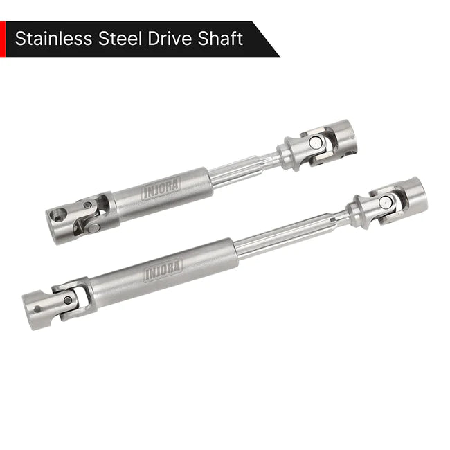 INJORA Stainless Steel Drive Shafts with D Shaped Hole For SCX24 Chevrolet Jeep Wrangler Bronco