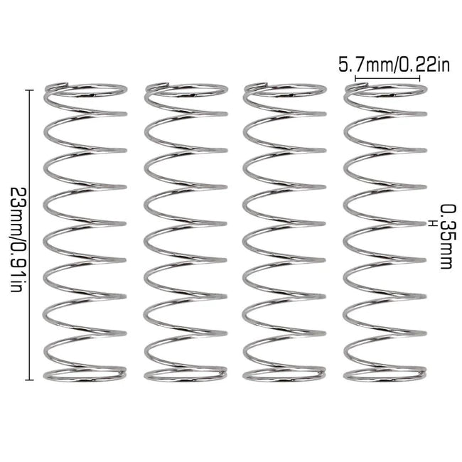 INJORA 3 Sets 23*5.7mm Metal Springs for Axial SCX24 Stock Shocks