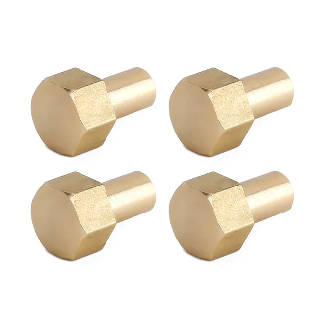 INJORA 4PCS Brass Wheel Hex Hub +5mm Extenders for Axial SCX24