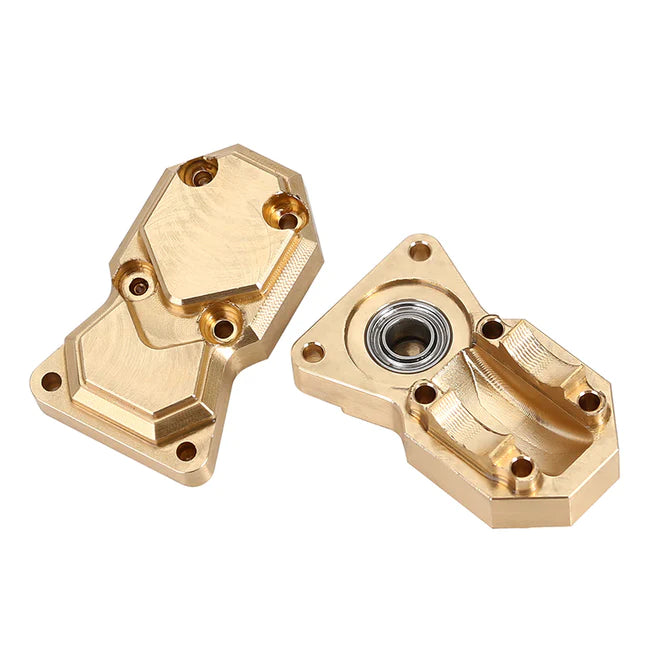 INJORA 2pcs 10g/pcs Heavy Front Rear Brass Diff Covers for Axial SCX24