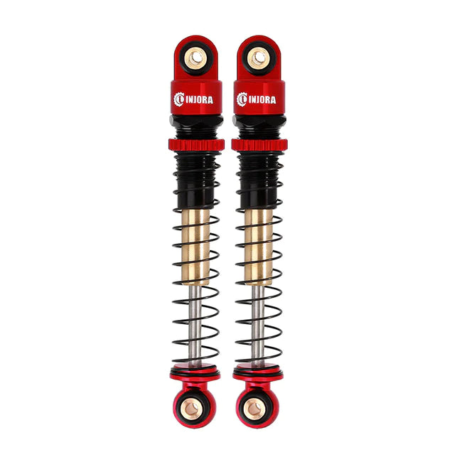 INJORA 43mm Aluminum Threaded Double Barrel Shocks Dampers for Axial SCX24