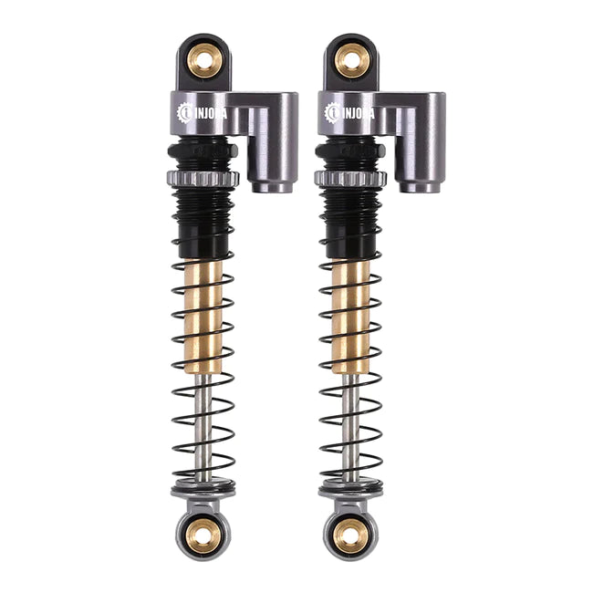 INJORA 43mm Aluminum Threaded Double Barrel Shocks with Fake Reservoir for Axial SCX24