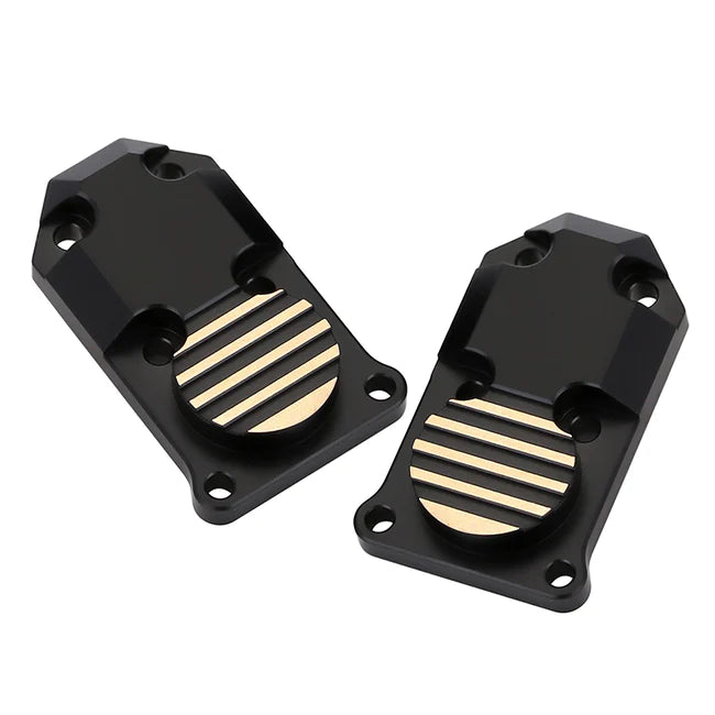 INJORA 2pcs 6g/pcs Black Brass Diff Cover For Axial SCX24 Front and Rear Axles