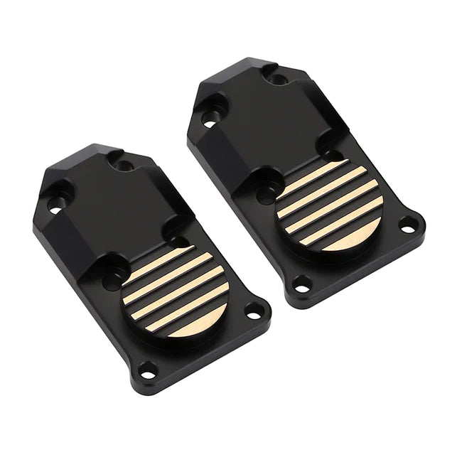 INJORA 2pcs 6g/pcs Black Brass Diff Cover For Axial SCX24 Front and Rear Axles