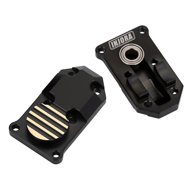 INJORA 2pcs 6g/pcs Black Brass Diff Cover For Axial SCX24 Front and Rear Axles