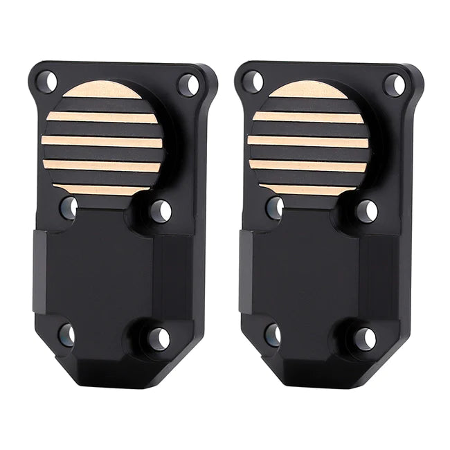 INJORA 2pcs 6g/pcs Black Brass Diff Cover For Axial SCX24 Front and Rear Axles