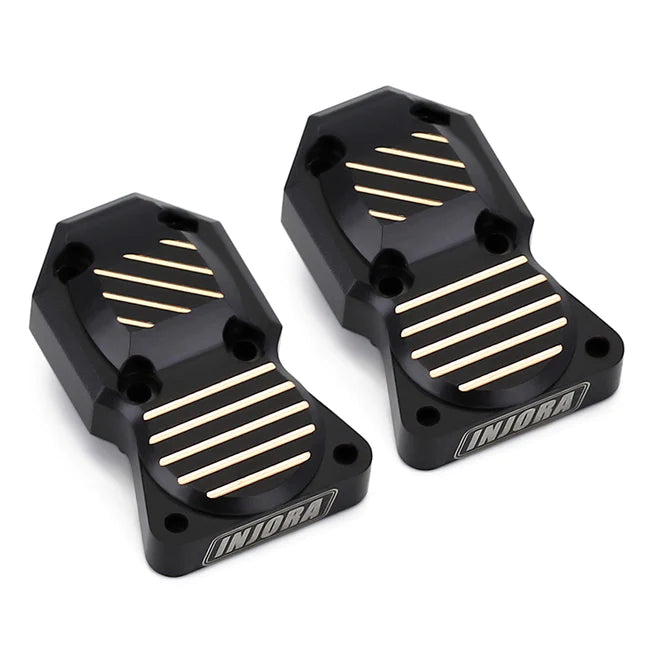 INJORA 2pcs 10g/pcs Black Brass Diff Covers For Axial SCX24 Front and Rear Axles