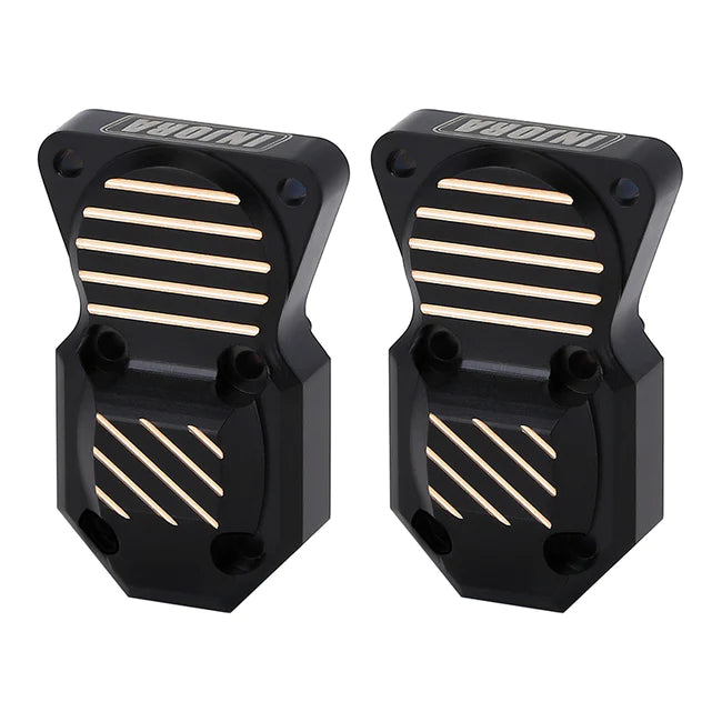 INJORA 2pcs 10g/pcs Black Brass Diff Covers For Axial SCX24 Front and Rear Axles