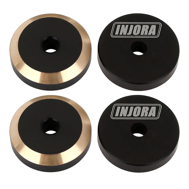 INJORA Black Brass Steel Drive Stub Counterweights For Axial SCX24