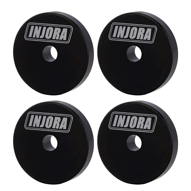 INJORA Black Brass Steel Drive Stub Counterweights For Axial SCX24