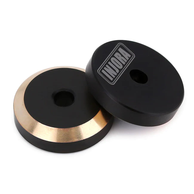 INJORA Black Brass Steel Drive Stub Counterweights For Axial SCX24