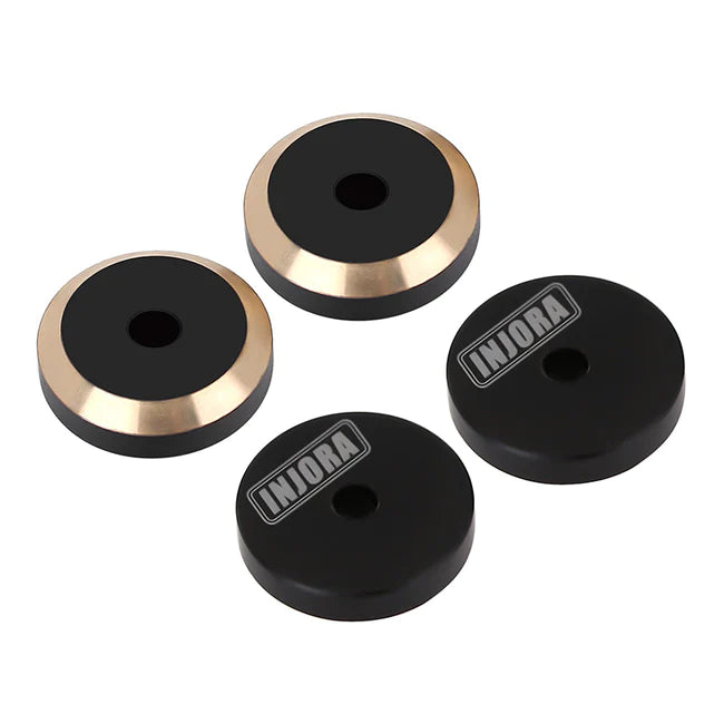 INJORA Black Brass Steel Drive Stub Counterweights For Axial SCX24