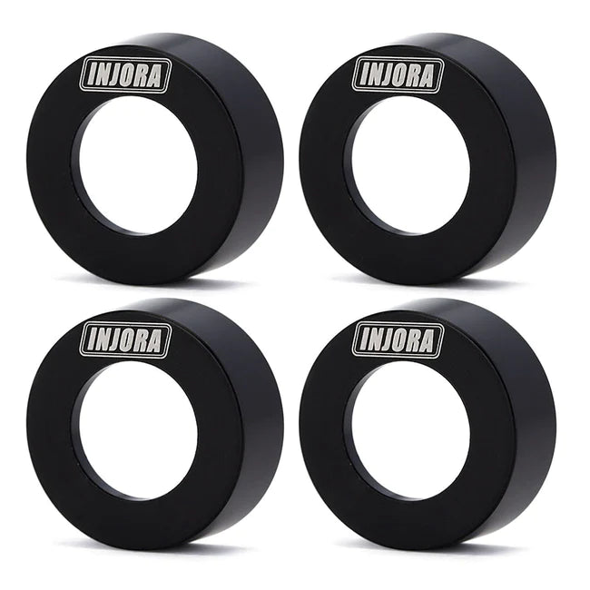 INJORA 4pcs 10g/pcs Black Brass Wheel Weights for Original Axial SCX24