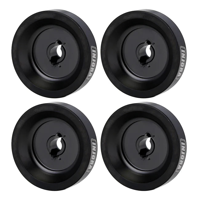 INJORA 4pcs 6g/pcs Black Wheel Weights with Wheel Hex Hubs For Axial SCX24