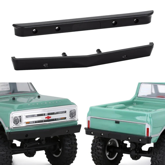 INJORA Metal Front & Rear Bumpers for 1/24 RC Crawler Axial SCX24 Chevrolet C10