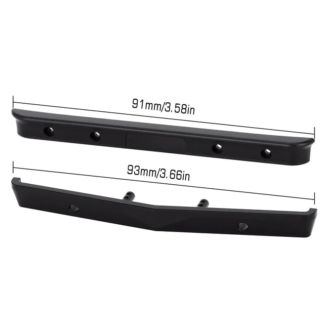 INJORA Metal Front & Rear Bumpers for 1/24 RC Crawler Axial SCX24 Chevrolet C10