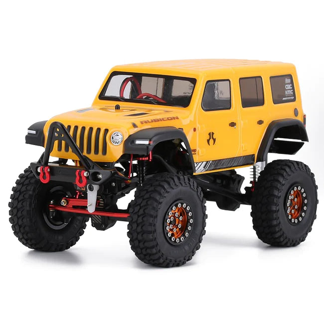 INJORA Metal Front Stinger Bumper with Lights for SCX24 Jeep Wrangler Gladiator