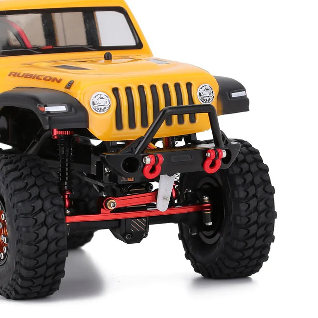 INJORA Metal Front Stinger Bumper with Lights for SCX24 Jeep Wrangler Gladiator