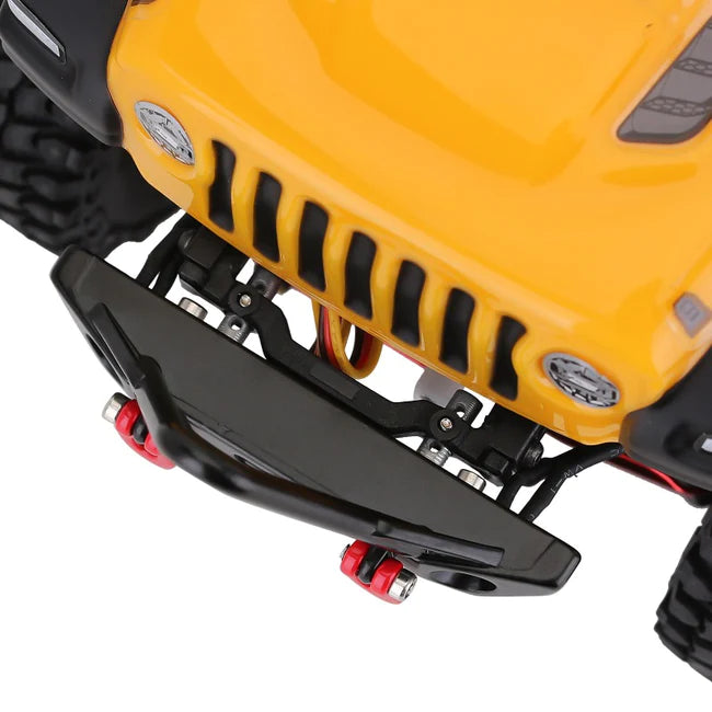 INJORA Metal Front Stinger Bumper with Lights for SCX24 Jeep Wrangler Gladiator