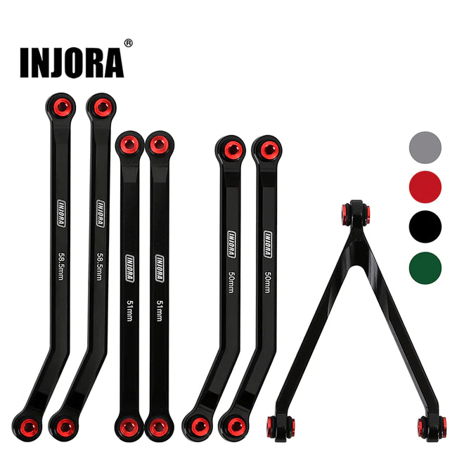 INJORA 7pcs High Clearance Chassis Links for Axial SCX24 Chevrolet Jeep Wrangler Bronco