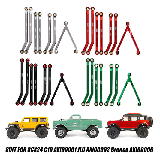 INJORA 7pcs High Clearance Chassis Links for Axial SCX24 Chevrolet Jeep Wrangler Bronco