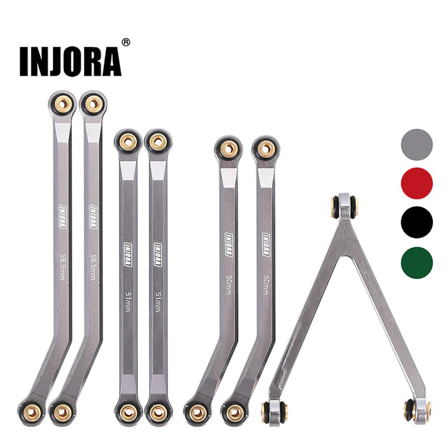 INJORA 7pcs High Clearance Chassis Links for Axial SCX24 Chevrolet Jeep Wrangler Bronco