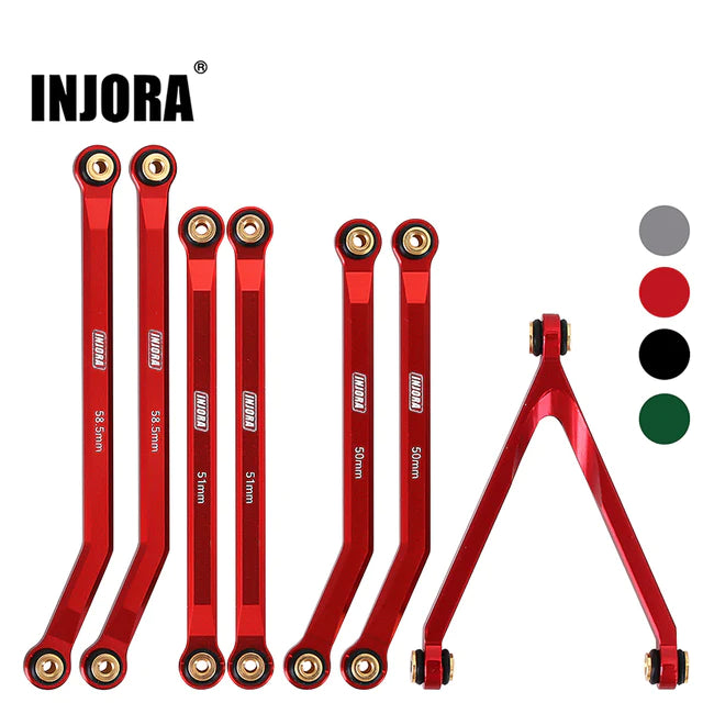 INJORA 7pcs High Clearance Chassis Links for Axial SCX24 Chevrolet Jeep Wrangler Bronco