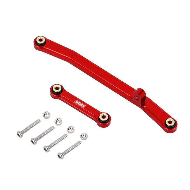 INJORA Red/Grey Aluminum Steering Links Set for Axial SCX24