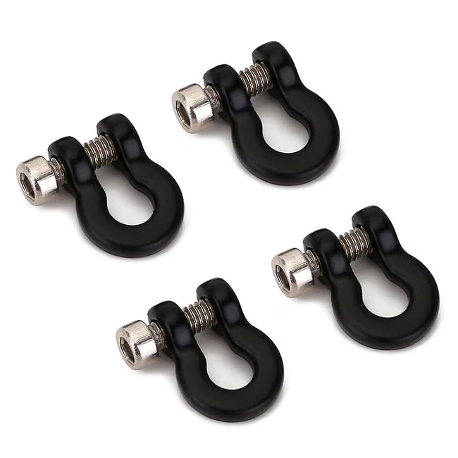 INJORA 4PCS 7*10mm Metal D-rings Tow Hook Shackles for SCX24 Bumpers