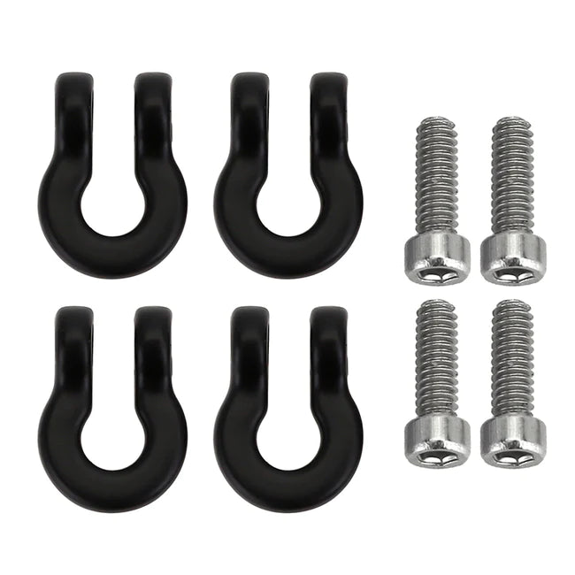 INJORA 4PCS 7*10mm Metal D-rings Tow Hook Shackles for SCX24 Bumpers