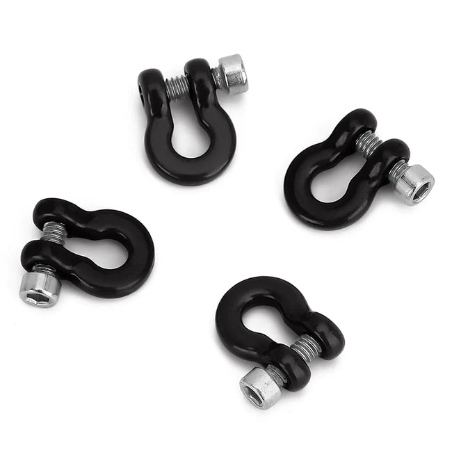 INJORA 4PCS 7*10mm Metal D-rings Tow Hook Shackles for SCX24 Bumpers