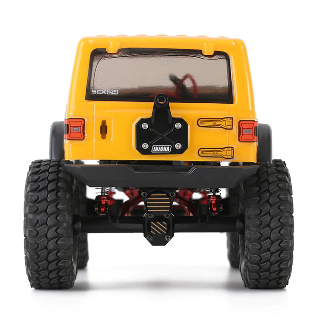 INJORA CNC Aluminum Spare Tire Carrier Wheel Mount for Axial SCX24 Jeep Wrangler