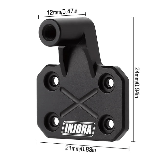 INJORA CNC Aluminum Spare Tire Carrier Wheel Mount for Axial SCX24 Jeep Wrangler