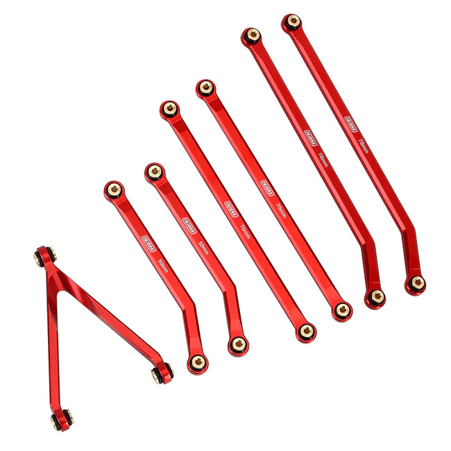 INJORA 7pcs High Clearance Aluminum Chassis Links Set for Axial SCX24 Jeep Gladiator