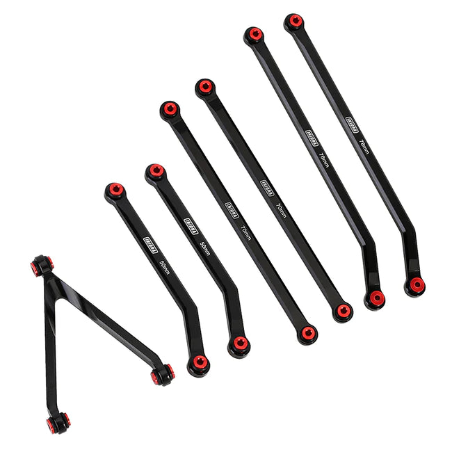 INJORA 7pcs High Clearance Aluminum Chassis Links Set for Axial SCX24 Jeep Gladiator