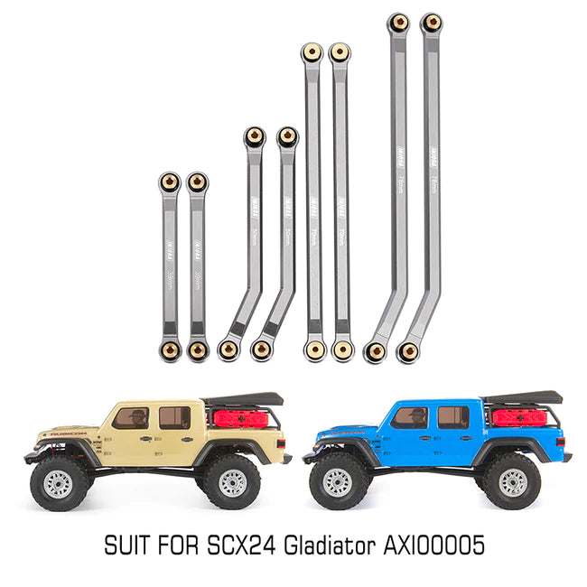 INJORA 8PCS Aluminum High Clearance 4 Links Kit for Axial SCX24 Jeep Gladiator