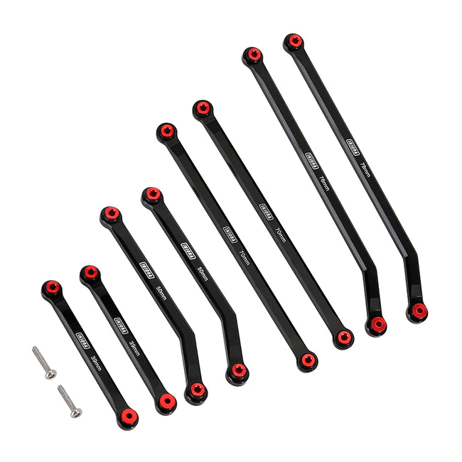 INJORA 8PCS Aluminum High Clearance 4 Links Kit for Axial SCX24 Jeep Gladiator