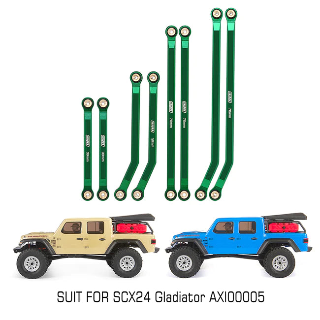 INJORA 8PCS Aluminum High Clearance 4 Links Kit for Axial SCX24 Jeep Gladiator