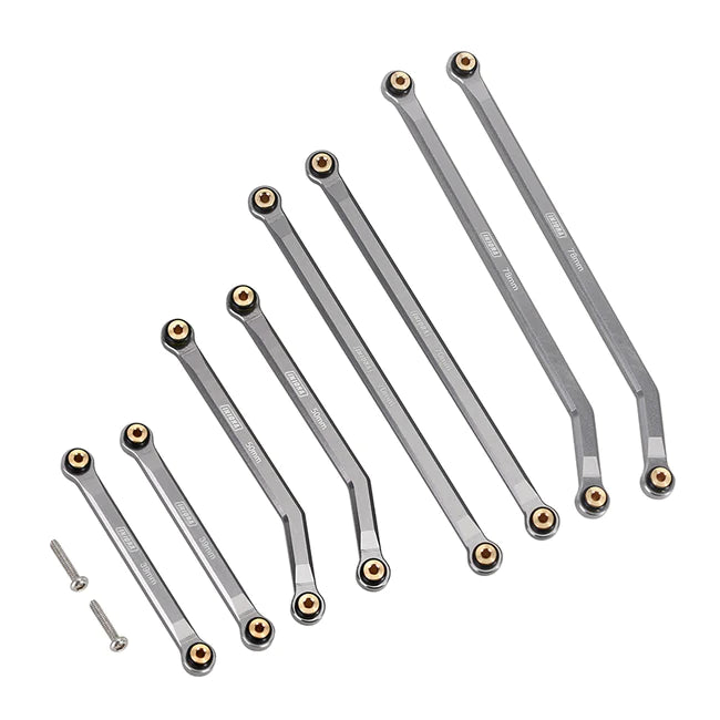 INJORA 8PCS Aluminum High Clearance 4 Links Kit for Axial SCX24 Jeep Gladiator