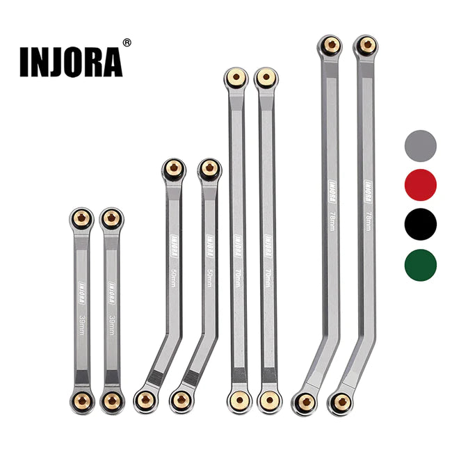 INJORA 8PCS Aluminum High Clearance 4 Links Kit for Axial SCX24 Jeep Gladiator