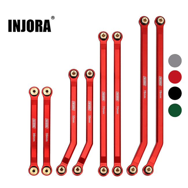 INJORA 8PCS Aluminum High Clearance 4 Links Kit for Axial SCX24 Jeep Gladiator