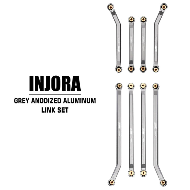 INJORA 8PCS Aluminum High Clearance 4 Links Kit for Axial SCX24 Jeep Gladiator