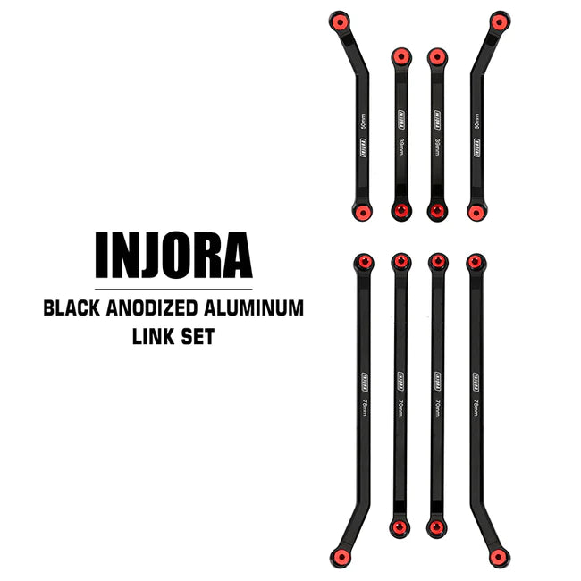 INJORA 8PCS Aluminum High Clearance 4 Links Kit for Axial SCX24 Jeep Gladiator